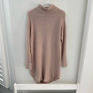 Sabo Skirt Knit Dress Sweater Cotton S Long Sleeved Dusty Pink